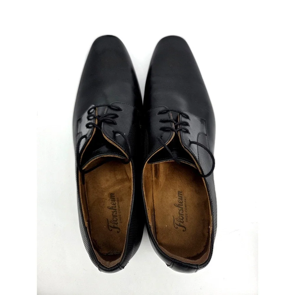 Florsheim Jackson Plain Toe Oxford Dress Shoes 11 Mens LEATHER black